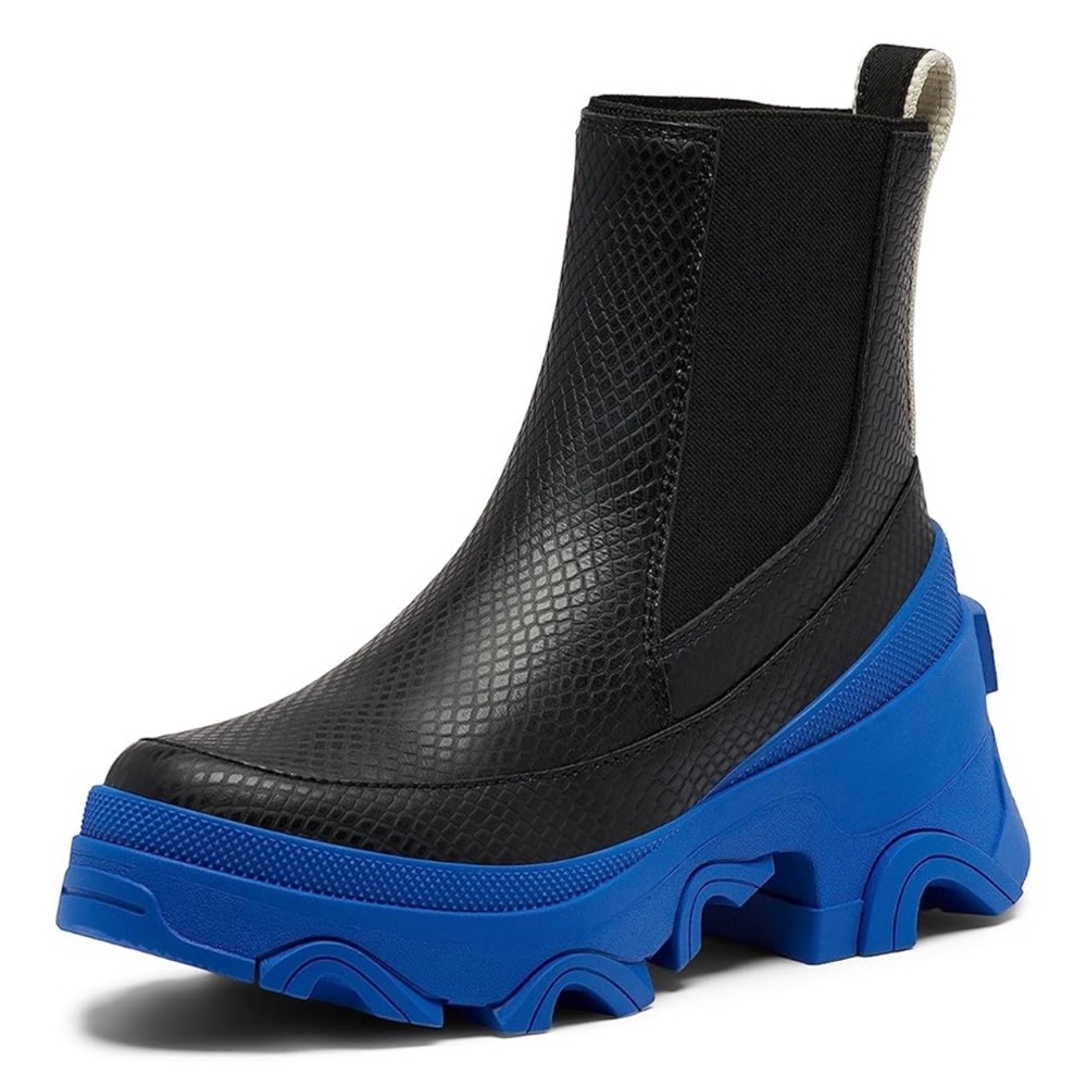 Sorel Black and Blue Waterproof Chelsea Boots